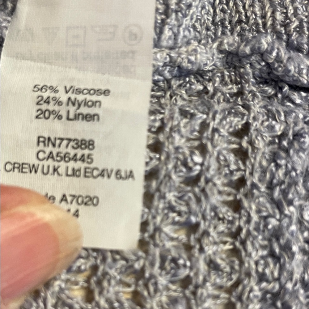 J. Crew Light Gray Textured Sweater Lightweight Size XS. Spring Summer - Picture 6 of 6